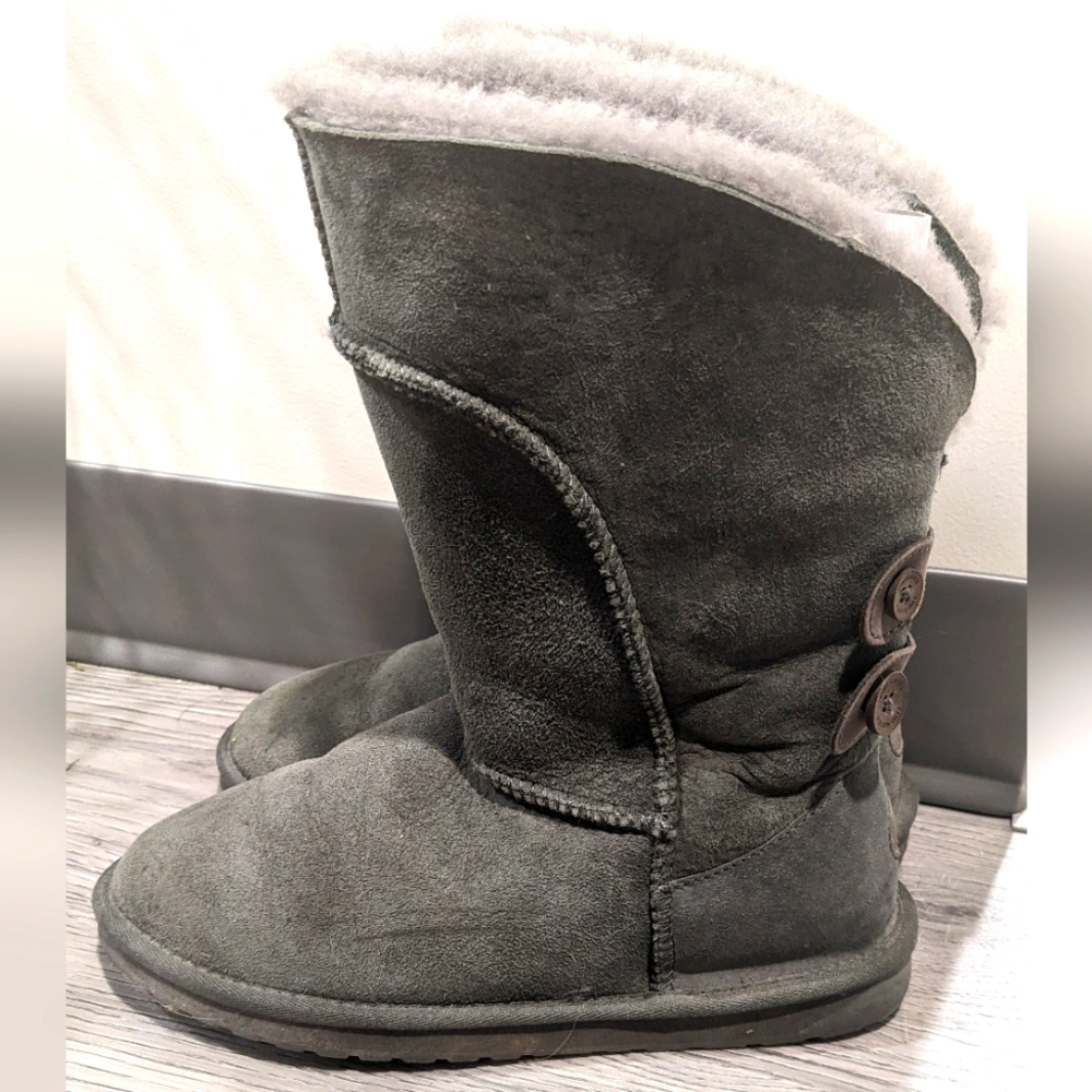 Emu Australia Alba Charcoal Gray Suede Boots Size 9